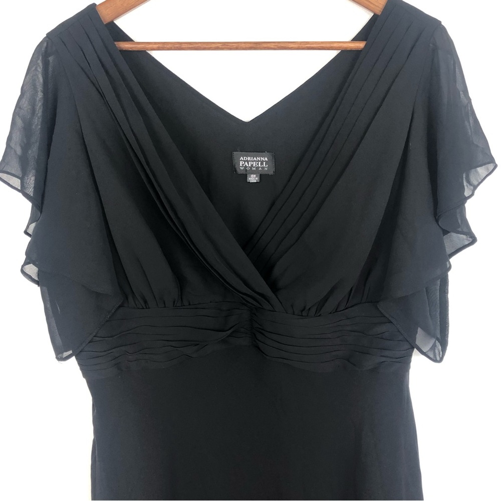 Adrianna Papell Woman Chifon Ruffle Dress Size 16W - Picture 2 of 7